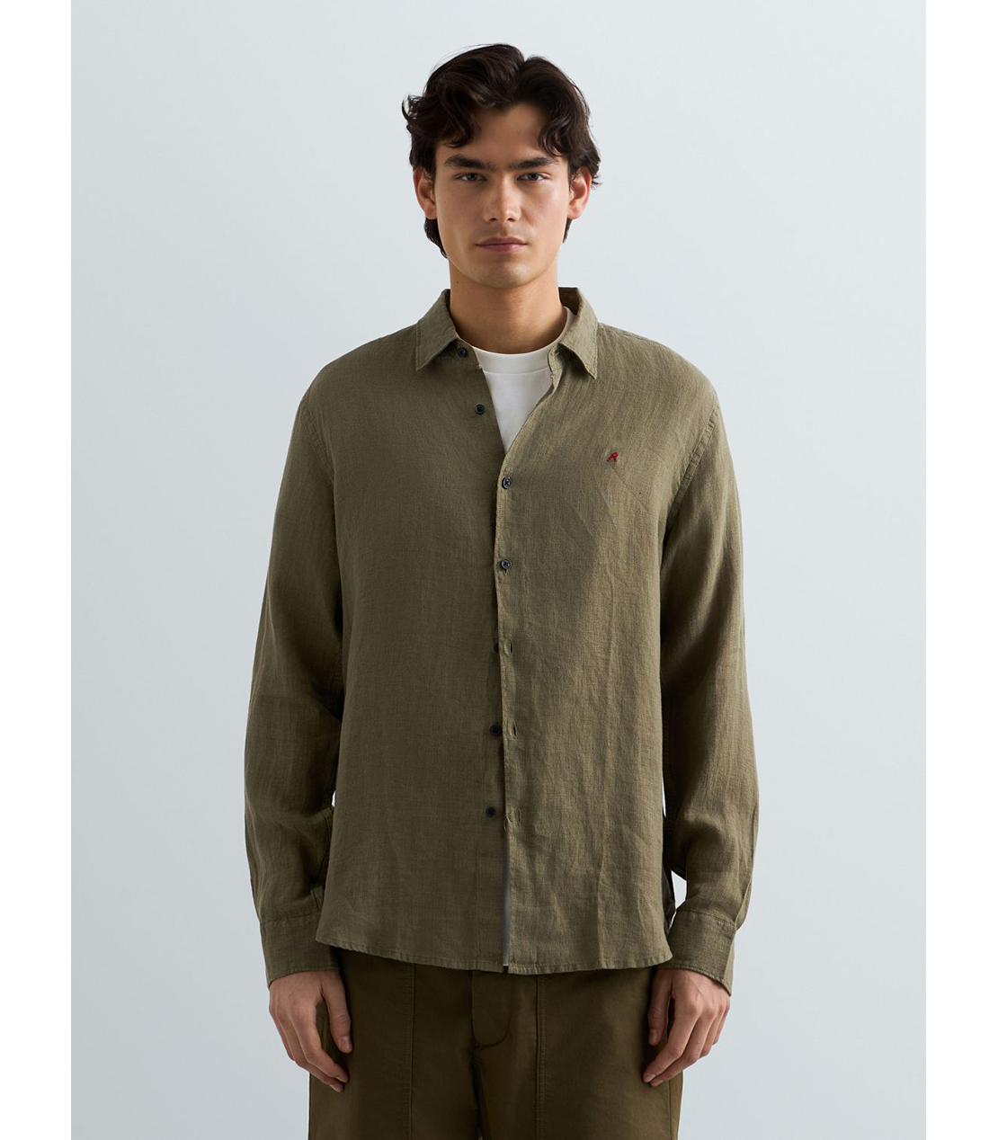 ガーメントダイリネンシャツ